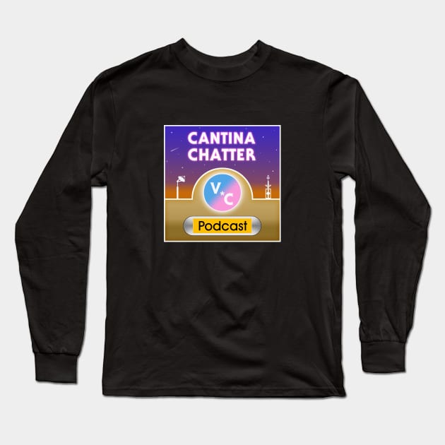 Cantina Chatter Podcast Logo Long Sleeve T-Shirt by VictoriasCantina